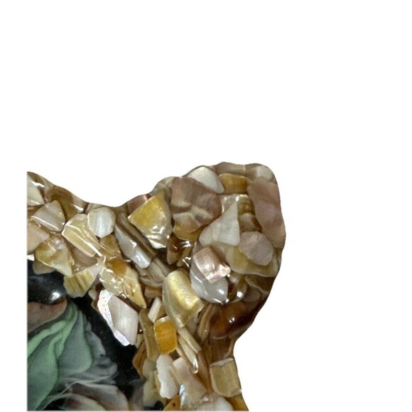 Epoxy Resin Turtle Jewelry Or Trinket Holder With Shells And  Bloom In Center - Picture 8 of 14